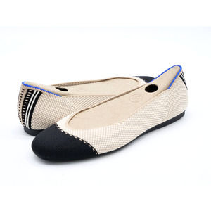 Rothy's "The Square" Womens Size 6 Ballet Flats Tuxedo Square Cap Toe Slip On